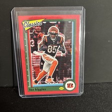 2022 Panini Classics Timeless Tributes Red Tee Higgins 44/75 #19 CIN Bengals