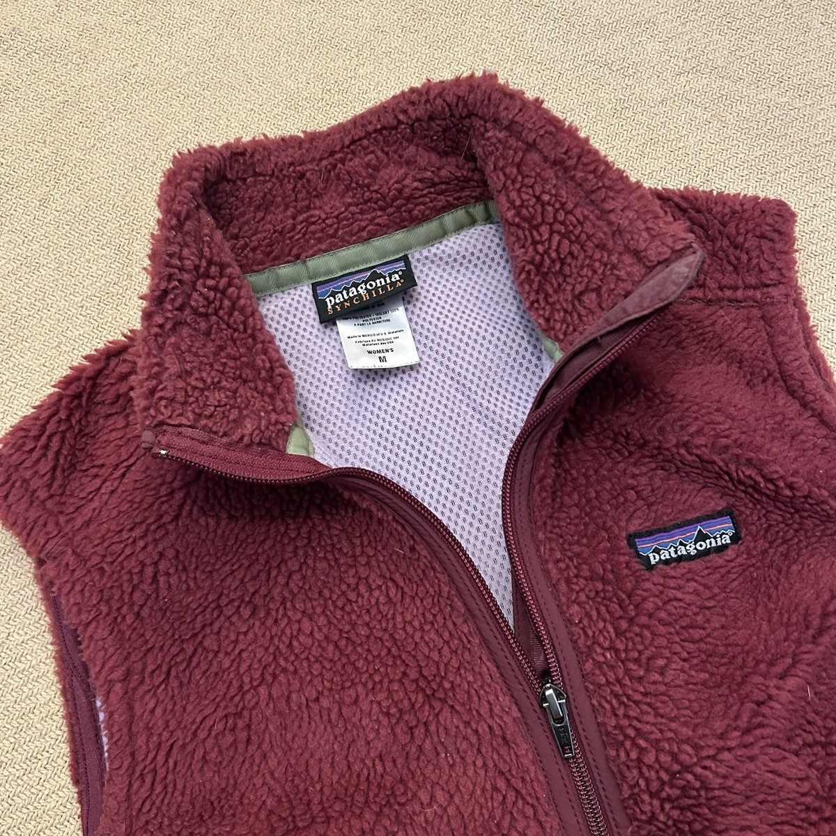 Patagonia Retro X Synchilla Deep Pile Fleece Pull Zip Vest Medium