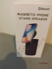 Magnetic Bluetooth Phone Stand Speaker Black--Brand New