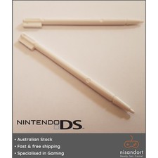 2x Nintendo DS Original/Phat Stylus White 🕹 (NTR-004) - free post - Aust seller