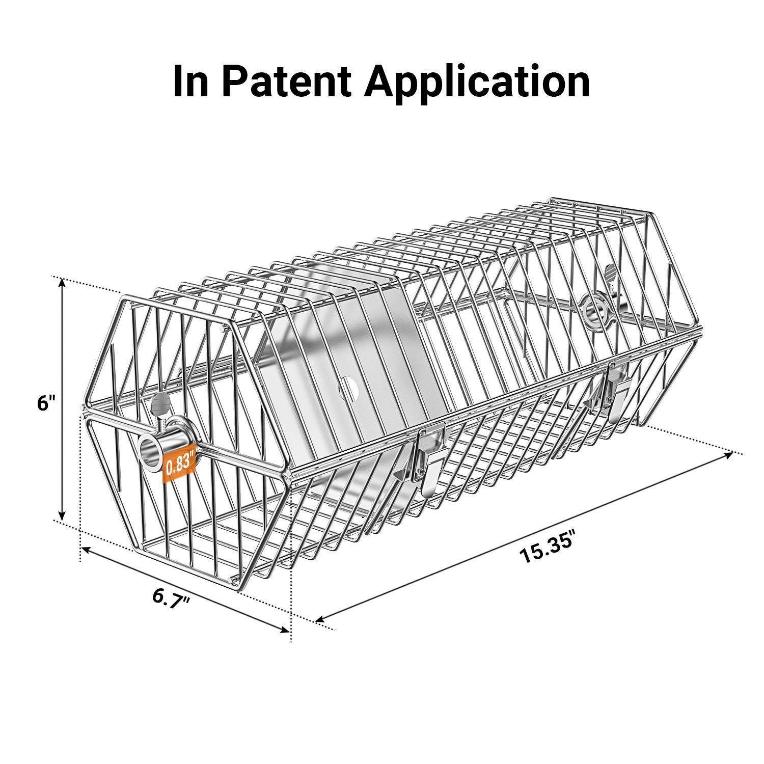 17" Stainless Steel Rotisserie Basket for Grills - Fits Most Models