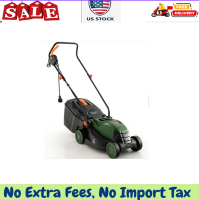 #ad Electric Corded Lawn Mower 12 AMP 14quot; Walk Behind Lawnmower w Collection Box $88.99