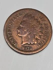 1873 Indian Head Cent { G Good } * Open 3 Variety * US Mint 1c Copper Penny