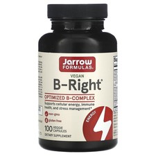 Jarrow B-Right B-Complex 100 Veggie Caps Energieunterstützung
