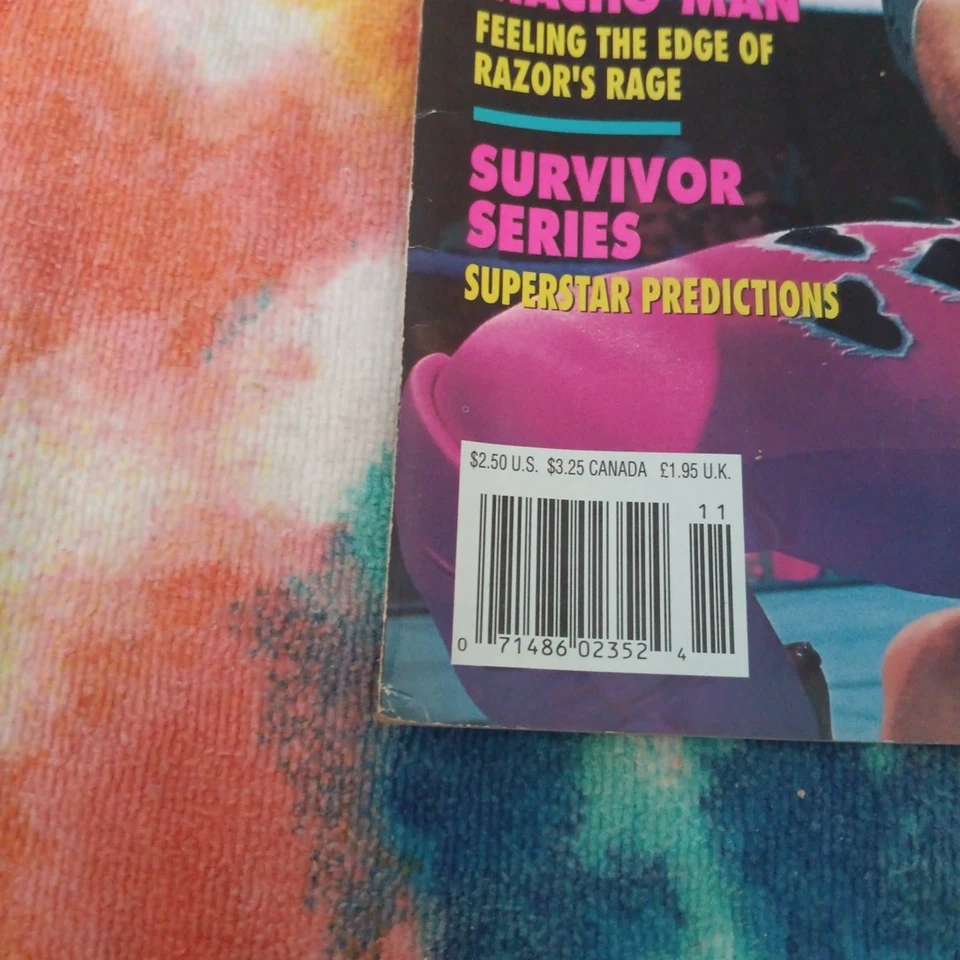 REVISTA WWF NOVIEMBRE 1992 CON CATÁLOGO lucha libre Brett The Hitman Hart WWE Foto 2 de 4