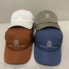 Brunello Cucinelli Men’s Logo Baseball Cap Sun Hat