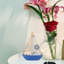 Mediterranes Segelboot Segelboot-Ornament Vintage Nautisches