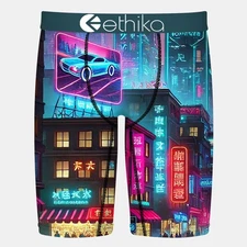 Ethika Underwear Men's Staple Fit Boxer Brief - NEON CITY
