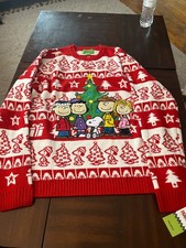 Peanuts Christmas Sweater Size Medium NEW