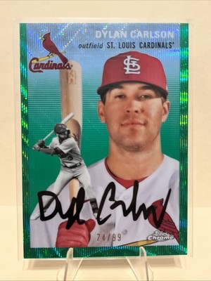 2023 Topps Chrome Platinum Anniversary-Dylan Carlson#371 Green Wave Refractor/99