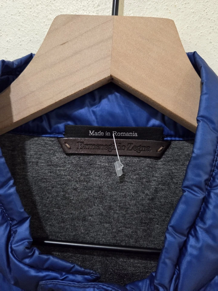 Ermenegildo Zegna Down Filled Vest Blue Men's Size EU 54 US XL - Image 2 of 4