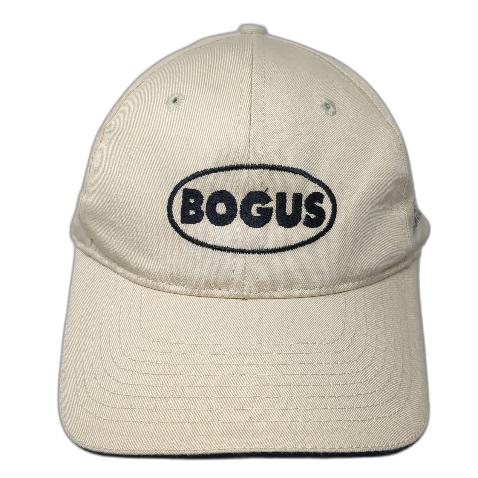 Bogus Strapback Hat Solid Beige One Size Embroide… - image 1