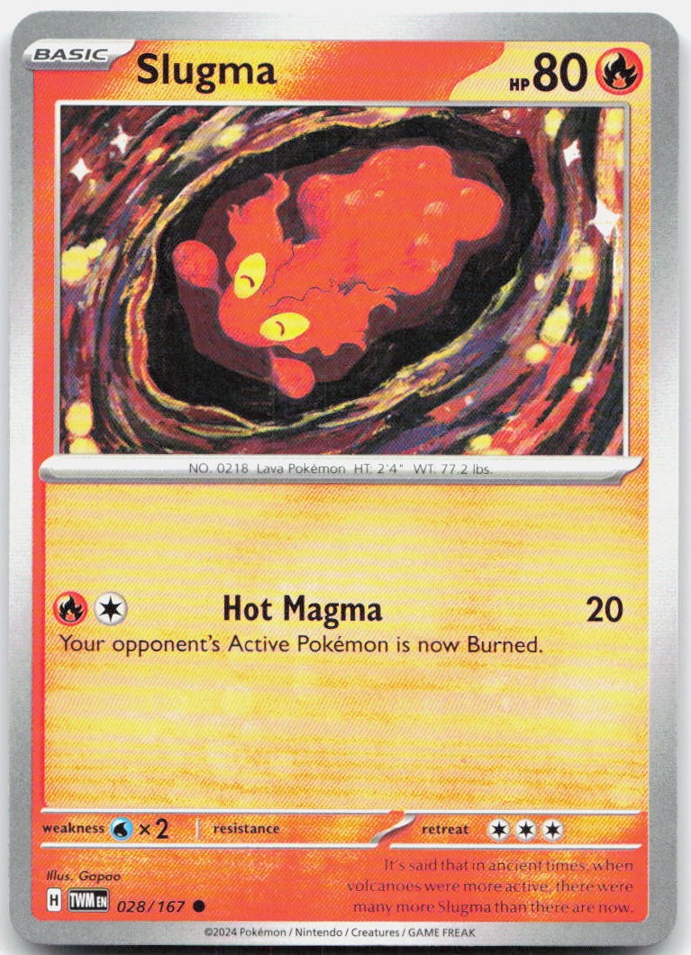 Slugma 028/167 SV06 Twilight Masquerade C NM Pokémon — English