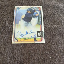 2015 Bowman Chrome 1st Card Jake Cave New York Yankees Auto BCAP-JC
