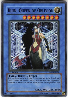Ruin, Queen of Oblivion SOI-EN034 Yugioh TCG Super Rare MP