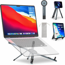 Adjustable Laptop Stand for Desk, Magsafe Compatible Portable Foldable Computer