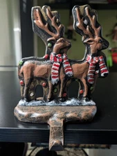 Lulu Decor Cast Iron Decorative Christmas Reindeer Stocking Holder 2018