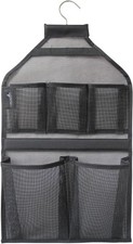 Bathroom Shower Organizer Mesh Hanging Shower Caddy with Rotatable Hanger Black