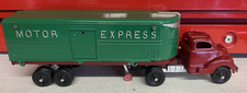 Vintage Hubley 507 Motor Express 14-Wheel Truck/Trailer Combo, Restored Metal