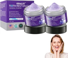 ODALIT Teeth Restoration Mineral Powder,Mineral Tooth Powder,Freshen Breath,Prot