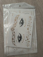 Face Tattoo Sticker Metallic Shiny Temporary Water