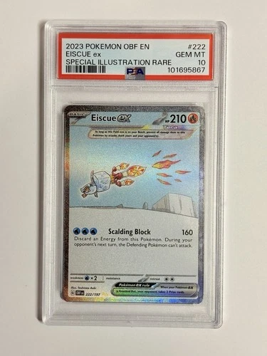 PSA 10 Eiscue ex 2023 Obsidian Flames Special Illustration Rare #222 Pokemon TCG