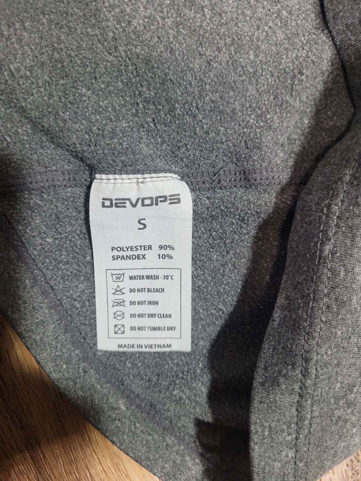 Devops Long Sleeve Gray Athletic Base Layer Shirt… - image 7