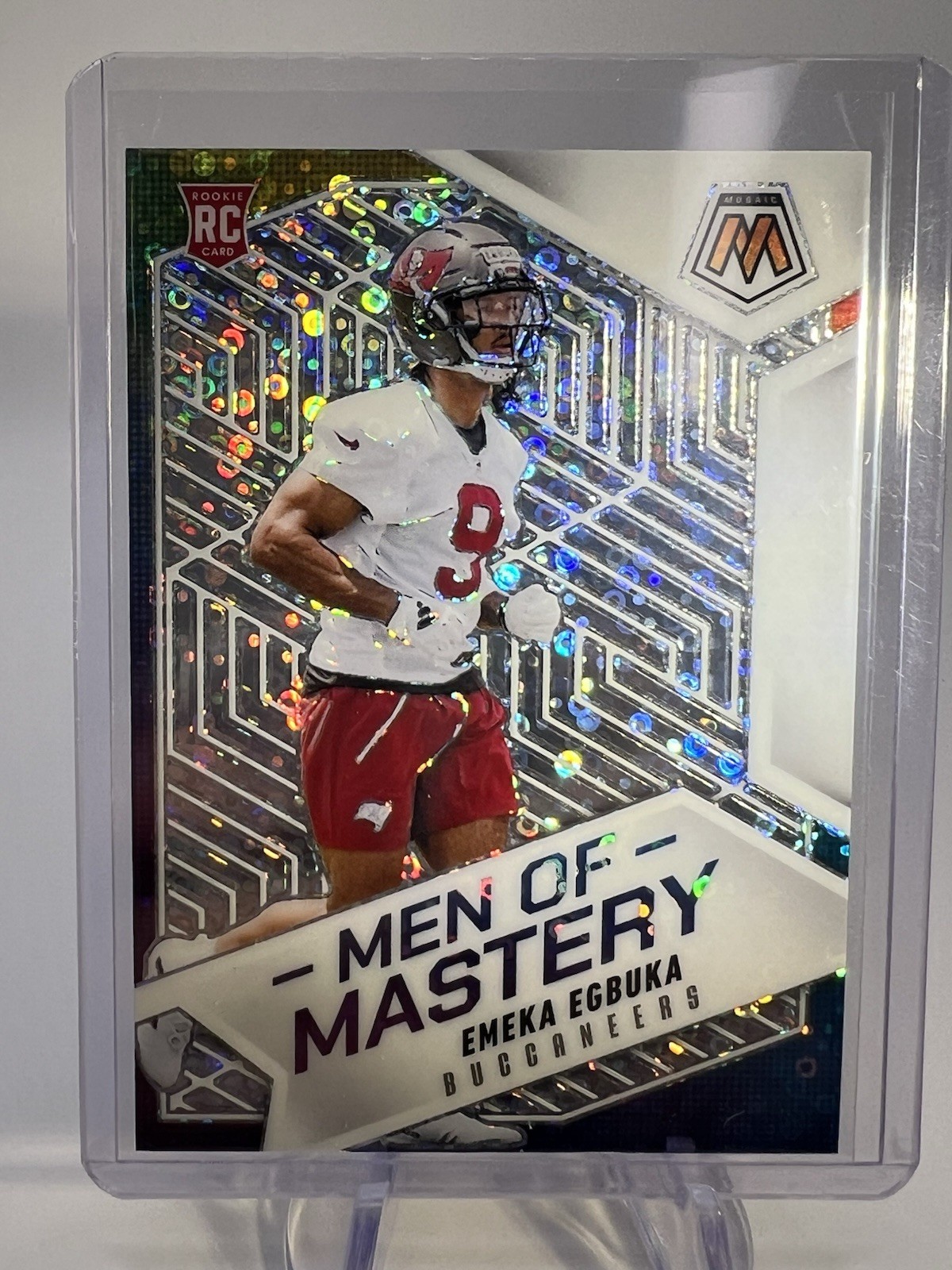 2025 Panini Mosaic Men Of Mastery #15 Emeka Egbuka Disco No huddle Rookie RC