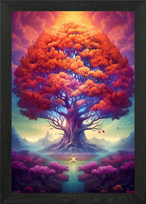 Baum Bonsai Magie Natur Gerahmtes Wandbild Poster Leinwandbild Bild