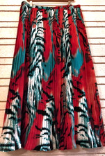 Vintage Plus Size 2X Boho Chic Crinkle Pleated Maxi Skirt