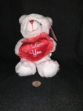 Teddy Bear with I Love You Heart That's White Plush Stuffed Animal
