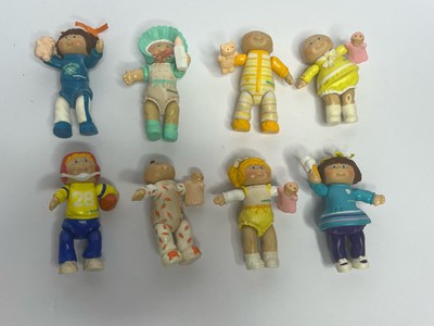 Cabbage Patch Kids 1984 3.5'' Poseable Figure Lot of 8 Doll Baby