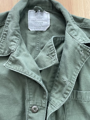 Tuta uomo vintage anni 80 autentica verde militare 100% raso di cotone grande - Foto 5 di 21
