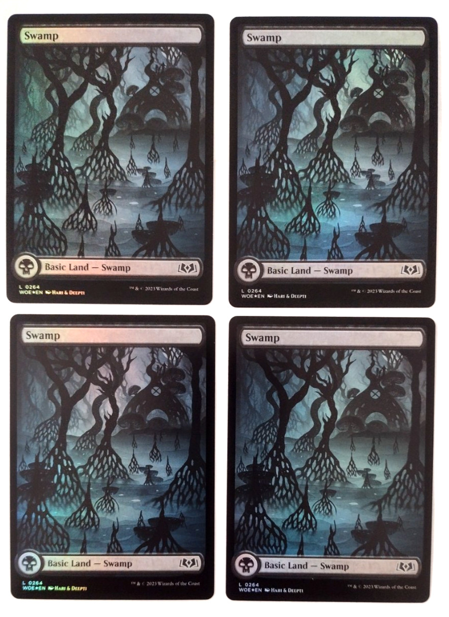 4x Swamp (0264) - Wilds of Eldraine (WOE) FOIL - EN - L 0264
