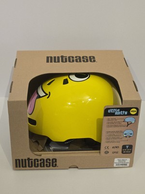 NEW Nutcase Helmet (Little Nutty) With Visor Yellow Happy Face Child Size