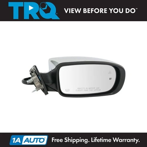 TRQ Mirror Power Heated Memory Signal BSD Puddle Chrome RH for Chrysler 300