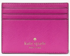 Kate Spade Schuyler Small Slim Card Holder Baja Rose Pink KE703 Wallet NWT $89