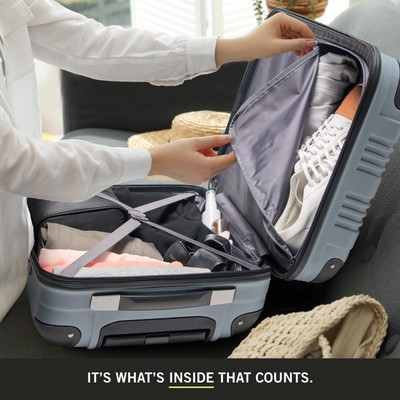 Bounds Lightweight Hardshell 4-Wheel Spinner Luggage, Granite Blue, 20'' Carry On
