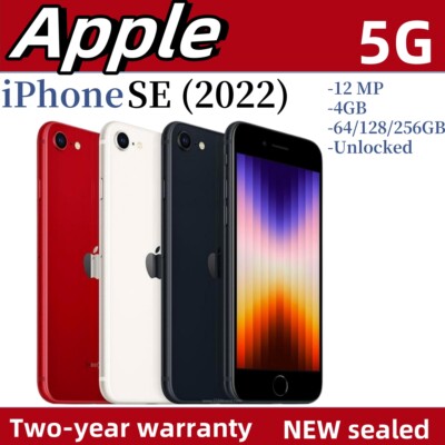 New Apple iPhone SE 3rd 5G (2022) 64/128/256GB UNLOCKED FREE SHIPPING GSM+CDMA