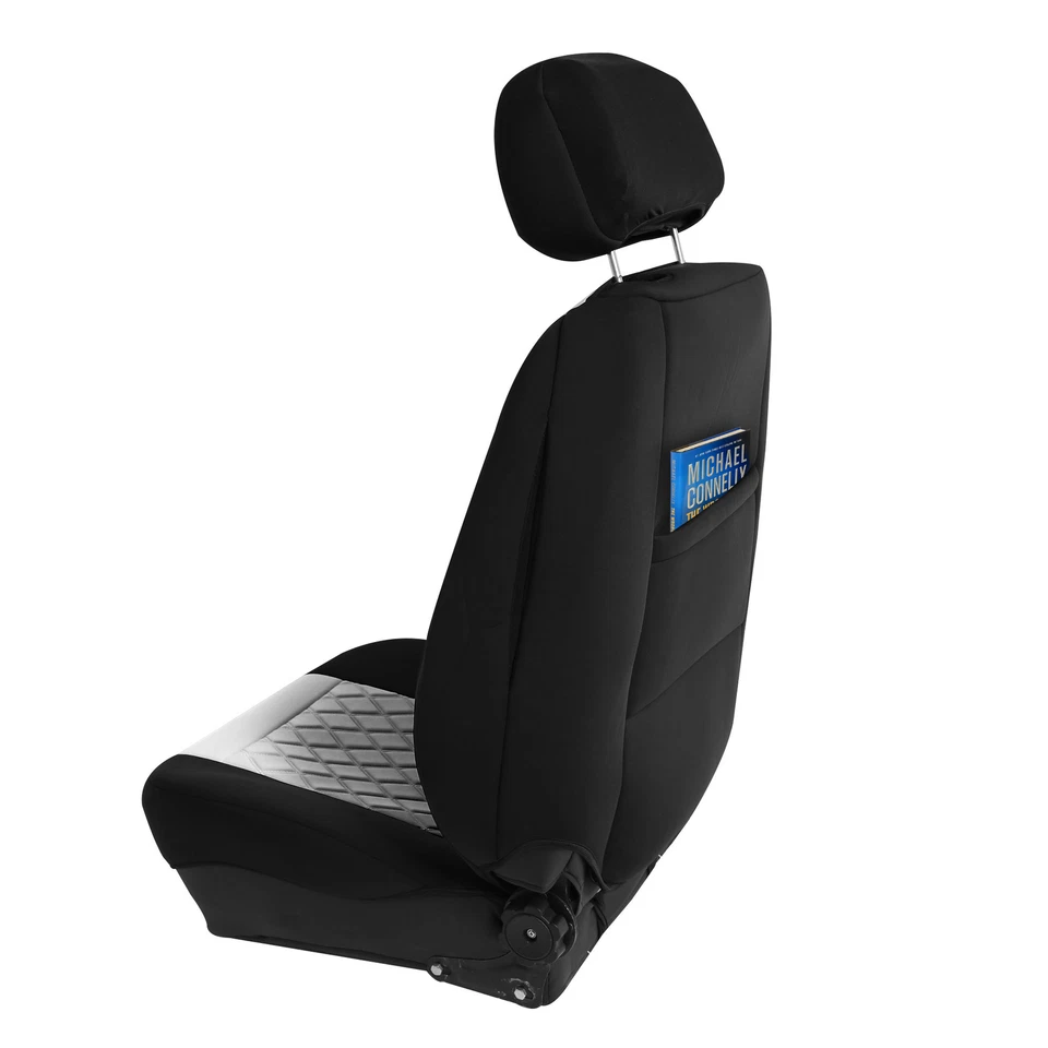 Fundas de asiento de auto de neopreno ultraflexibles con patrón de diamante aptas para auto camión SUV furgoneta Foto 4 de 4