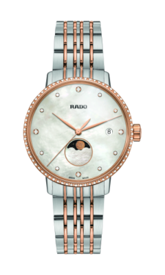 Rado Coupole Classic Diamonds Moon Phase Mother Of Pearl Women's