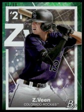 2021 Bowman Platinum #PE-6 Zac Veen Precious Elements Green #/99