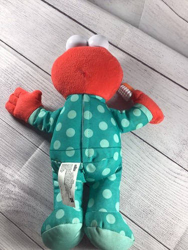 Sesame Street Talking Elmo 12" Plush Brush Your Teeth Hasbro Tested & Works - Picture 6 of 9