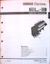 Yamaha EL-3 Electone Organ Original Service Manual, Schematics, Parts List Book