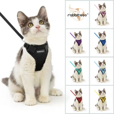 rabbitgoo Pet Cat Harness and 59" Leash Escape Proof Adjustable Vest for Cats