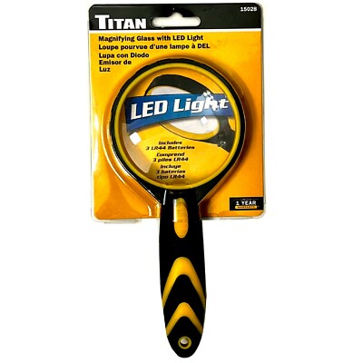 15028 Titan Magnifying Glass with LED Light, 802090150289