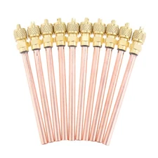 gohantee 10PCS Access/Service Valve 1/4'' SAE x 1/4'' OD x 4'' Stem Core AC R...