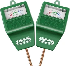 Dr.meter Soil Moisture Meter, 2 Packs Test Kit for 11 Inch, Green- 2Pack 