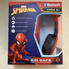Marvel Spider-Man Kids Safe Wireless Ear-Cup Headphones