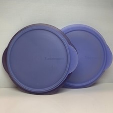 Tupperware Flat Out Collapsible Expandable Bowls Purple Seal Lids Set
